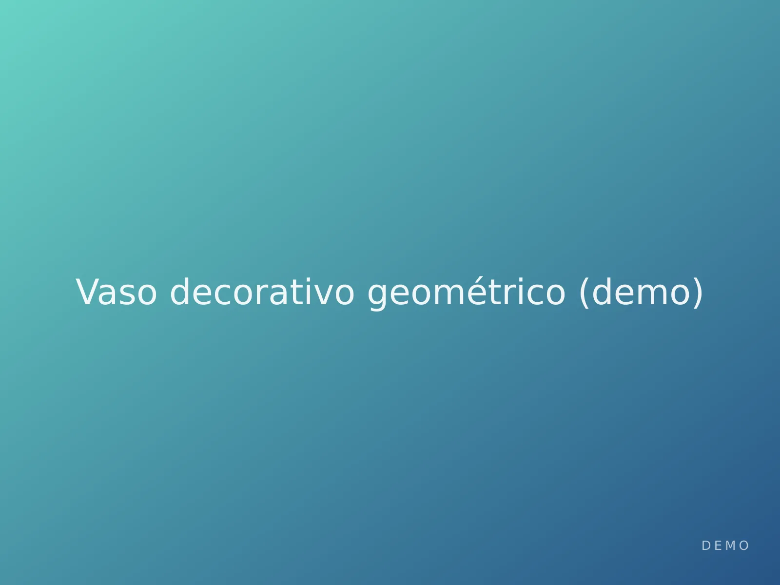 Vaso decorativo geométrico (demo) — imagem ilustrativa de demonstração 1