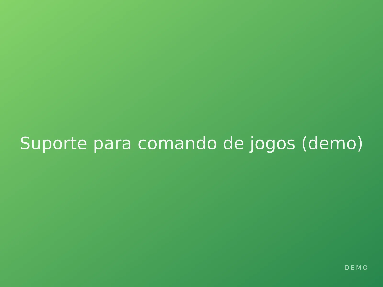 Suporte para comando de jogos (demo) — imagem ilustrativa de demonstração 1