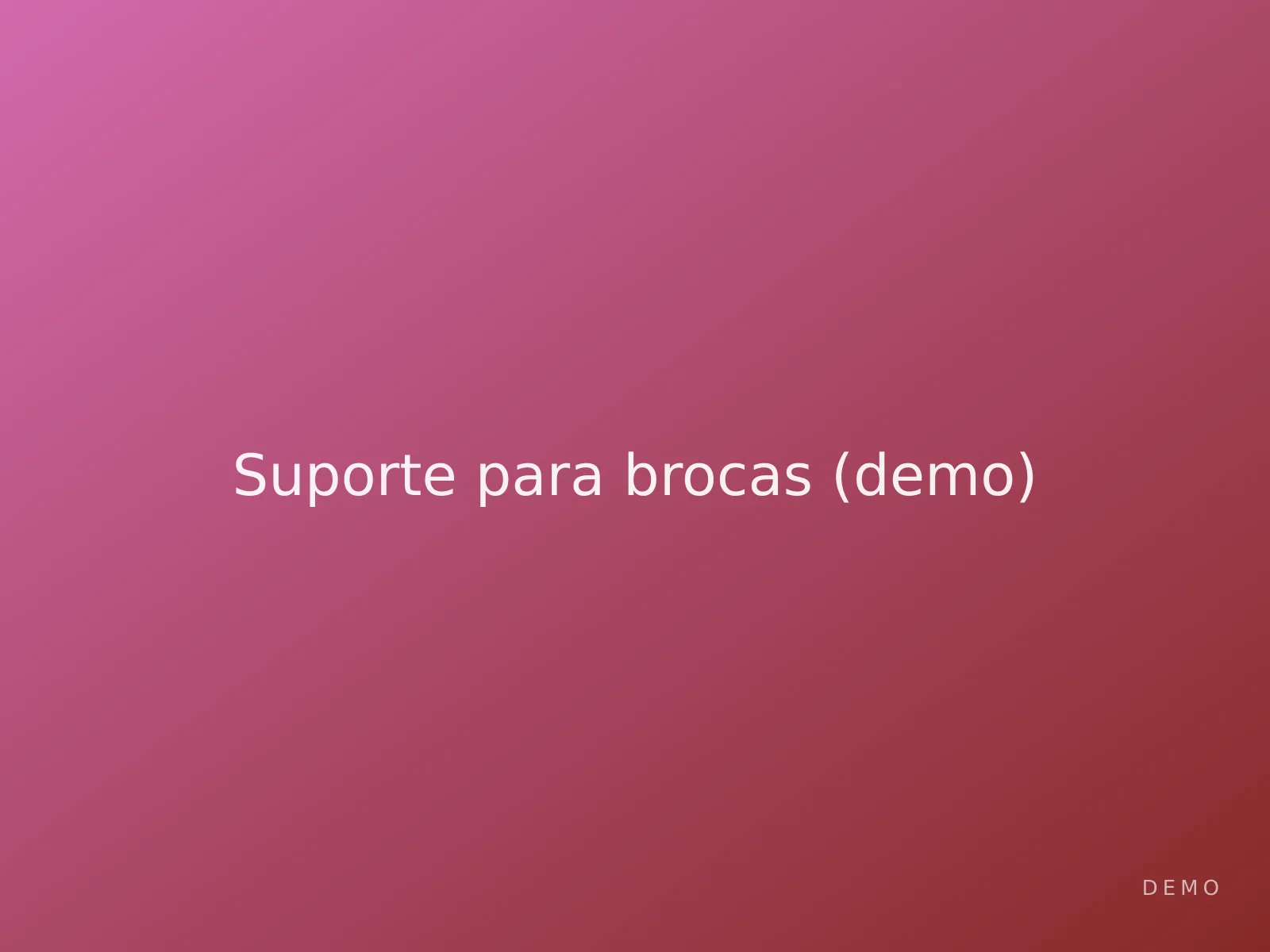 Suporte para brocas (demo) — imagem ilustrativa de demonstração 1
